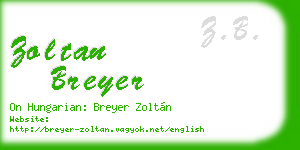 zoltan breyer business card